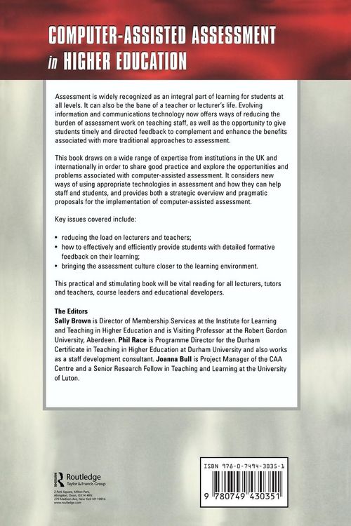 Produktbild: Computer-assisted Assessment of Students