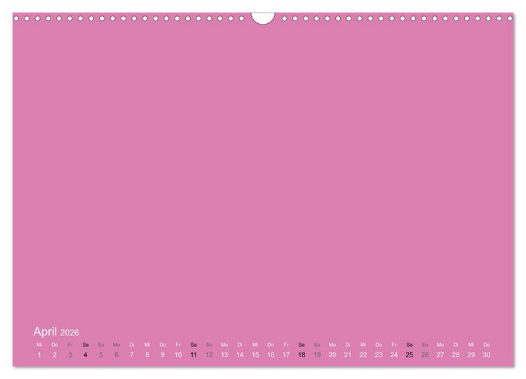 Produktbild: Bastelkalender - Pink (Wandkalender 2026 DIN A3 quer), CALVENDO Monatskalender