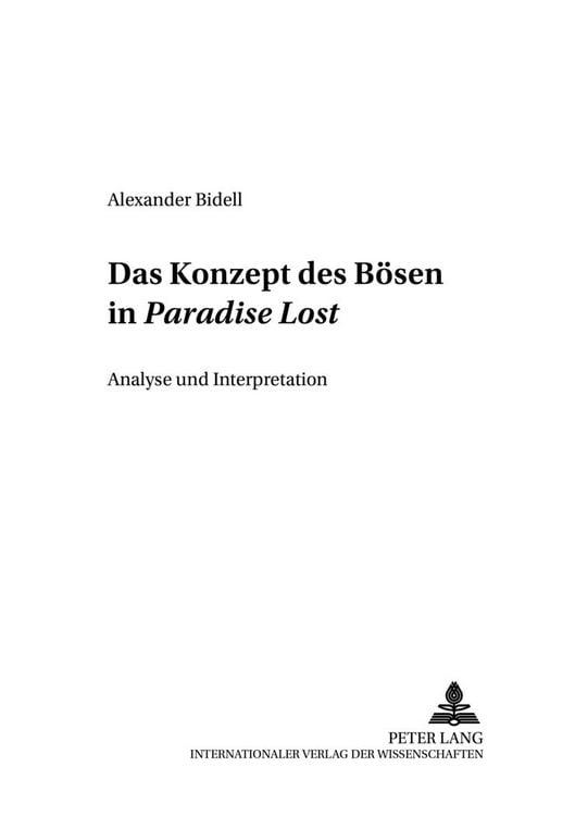 Produktbild: Das Konzept des Boesen in &laquo;Paradise Lost&raquo;
