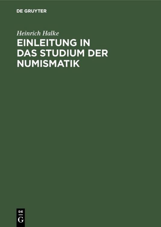 Produktbild: Einleitung in das Studium der Numismatik