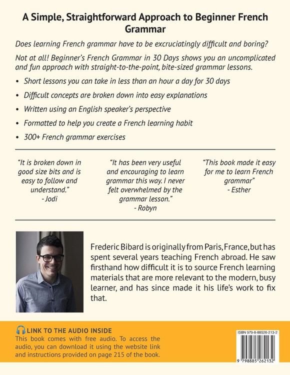 Produktbild: French Grammar for Beginners Textbook + Workbook Included