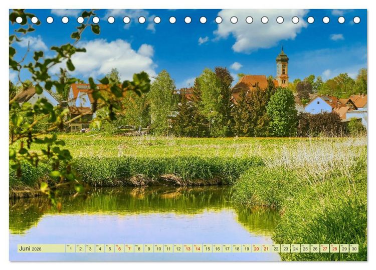 Produktbild: Die Stauden, Kirchen und Kapellen im Naturpark Augsburg westliche W&auml;lder (Tischkalender 2026 DIN A5 quer), CALVENDO Monatskalender