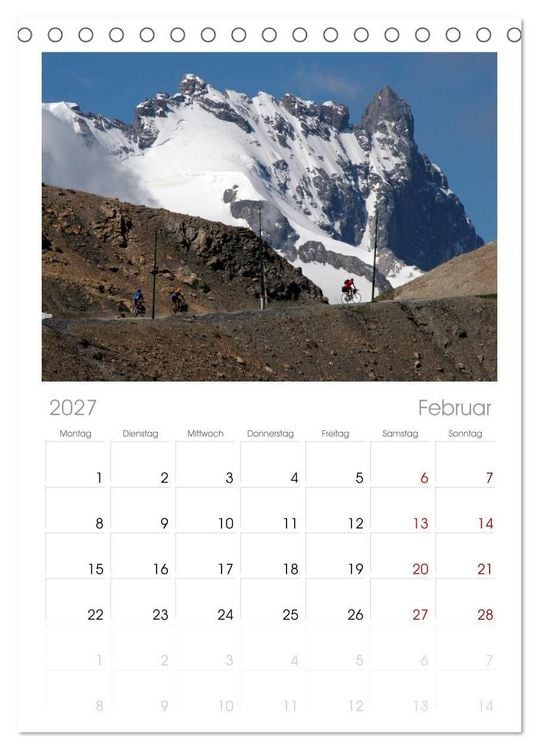 Produktbild: Tischplaner 2027 - Alpenp&auml;sse auf dem Rennrad Vol. 1 (A5 Tischkalender zum Aufstellen) CALVENDO