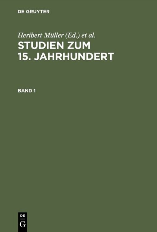Produktbild: Studien zum 15. Jahrhundert