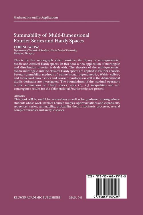 Produktbild: Summability of Multi-Dimensional Fourier Series and Hardy Spaces