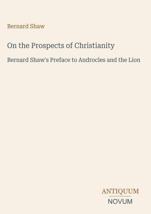 Produktbild: On the Prospects of Christianity