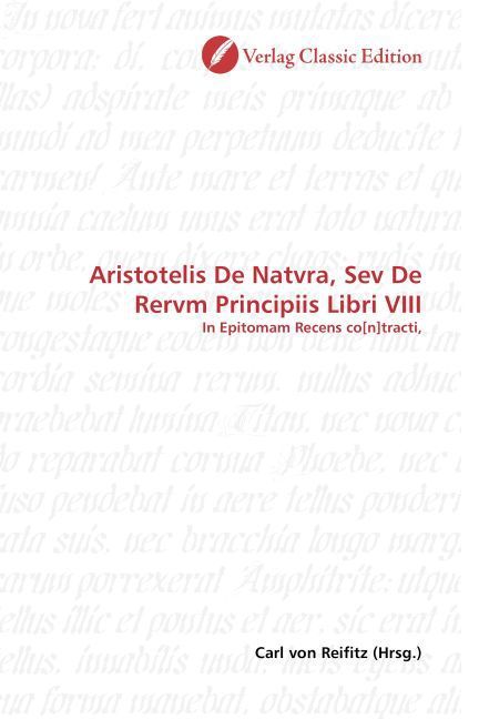 Produktbild: Aristotelis De Natvra, Sev De Rervm Principiis Libri VIII