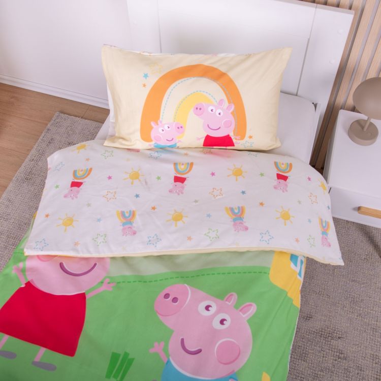 Produktbild: Klaus Hering 2486408063 - Peppa Pig Bettw&auml;sche, Peppa Pig, Made in Green, 40x60+100x135 cm