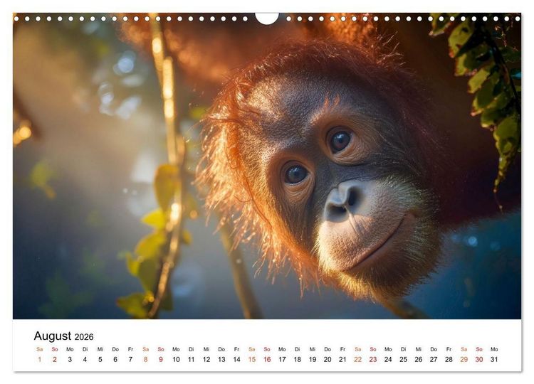 Produktbild: Orang Utans - Leben in den Baumkronen (Wandkalender 2026 DIN A3 quer), CALVENDO Monatskalender