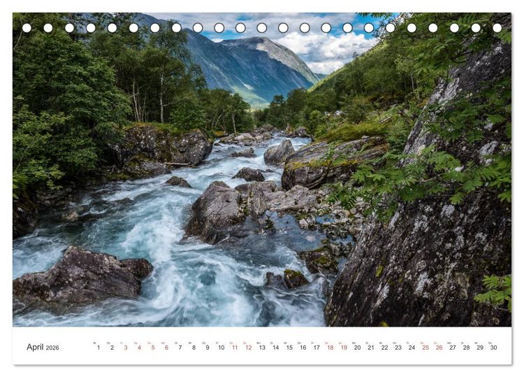 Produktbild: Nordland &ndash; Die Weite Skandinaviens (Tischkalender 2026 DIN A5 quer), CALVENDO Monatskalender