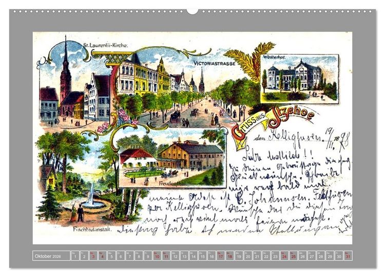 Produktbild: Gru&szlig; aus Itzehoe (hochwertiger Premium Wandkalender 2026 DIN A2 quer), Kunstdruck in Hochglanz