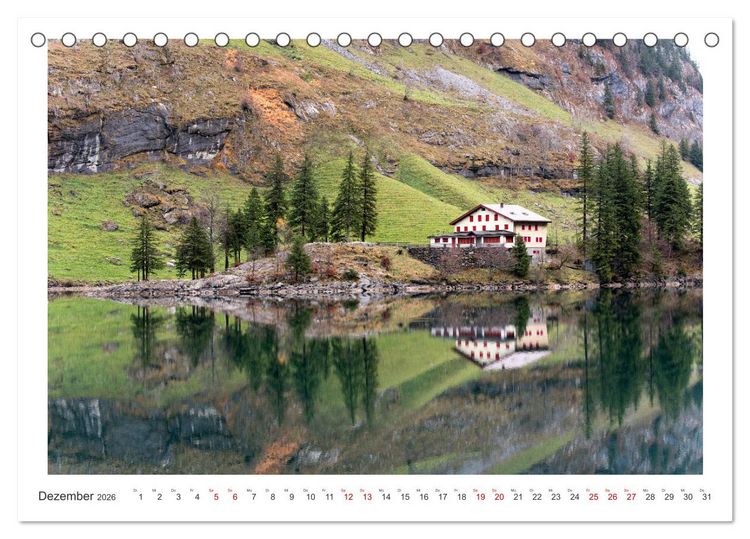 Produktbild: Unterwegs in der Schweiz: Wandern zu m&auml;rchenhaften Bergen und Seen (Tischkalender 2026 DIN A5 quer), CALVENDO Monatskalender