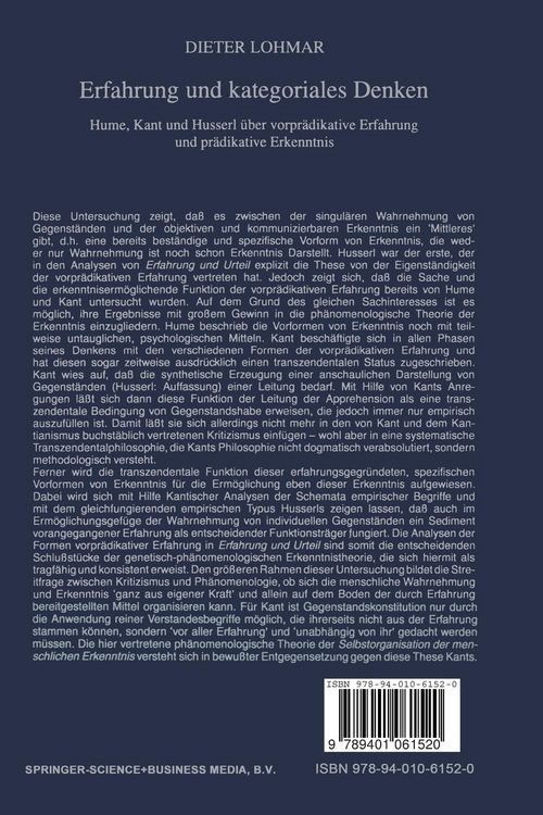 Produktbild: Erfahrung und Kategoriales Denken