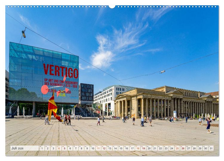 Produktbild: Stuttgart Stadtrundgang (Wandkalender 2026 DIN A2 quer), CALVENDO Monatskalender