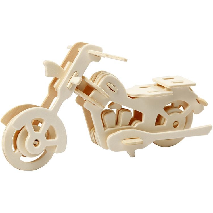 Produktbild: Creativ Company 3D-Figuren zum Zusammensetzen, Motorrad, Gr&ouml;&szlig;e 19x9x9 cm, 1 Stk