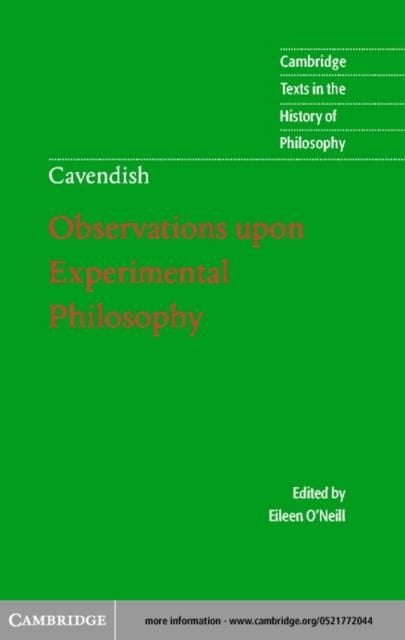 Produktbild: Margaret Cavendish: Observations upon Experimental Philosophy