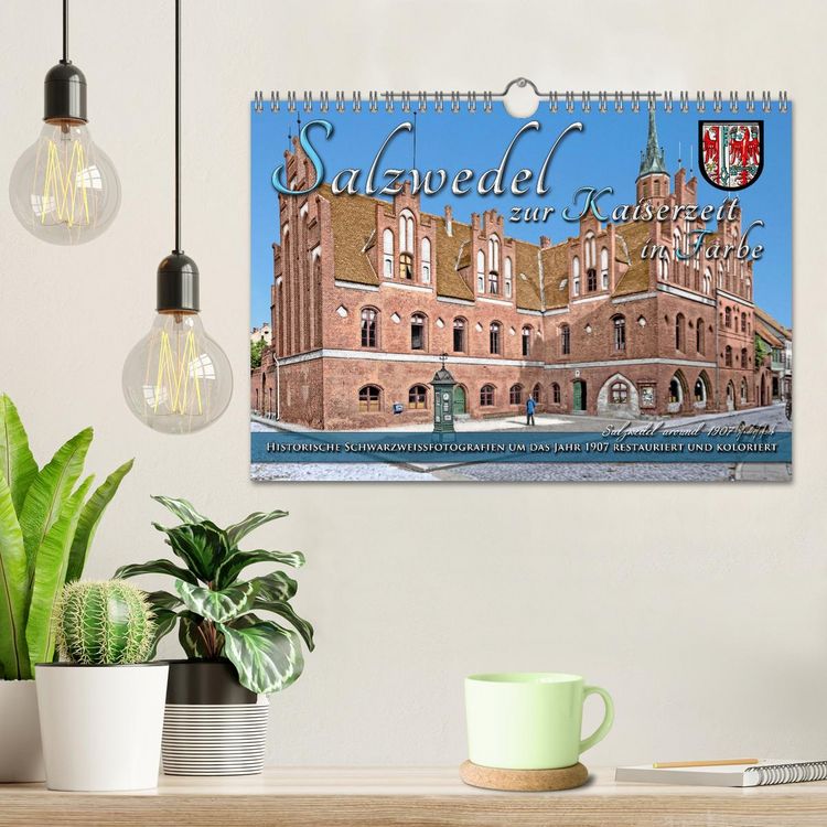 Produktbild: Salzwedel zur Kaiserzeit in Farbe - Fotos restauriert und koloriert (Wandkalender 2026 DIN A4 quer), CALVENDO Monatskalender