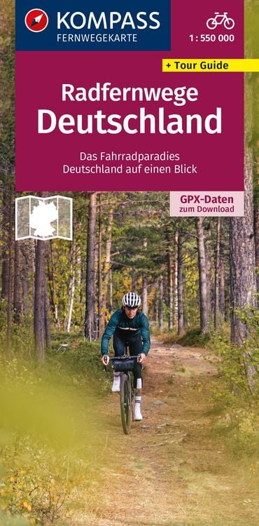 Produktbild: KOMPASS Radfernwegekarte Radfernwege Deutschland 1:550.000