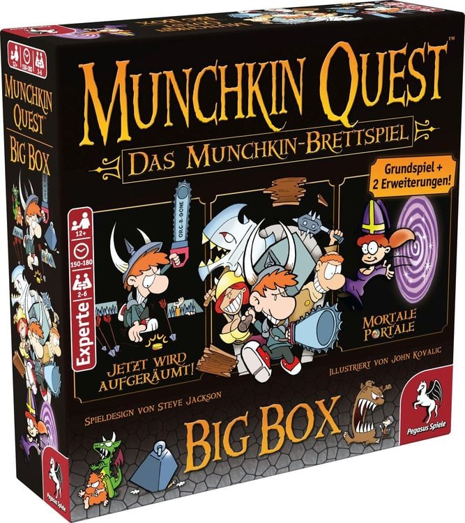 Produktbild: Pegasus - Munchkin Quest - Das Brettspiel 2. Edition