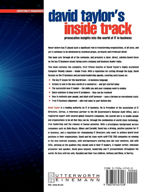Produktbild: David Taylor's Inside Track