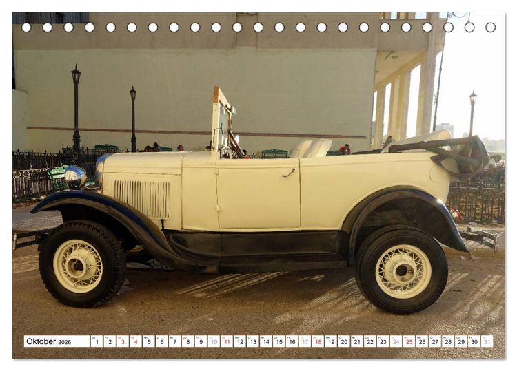 Produktbild: Ford Modell A - Ein r&uuml;stiger Neunzigj&auml;hriger in Havanna (Tischkalender 2026 DIN A5 quer), CALVENDO Monatskalender
