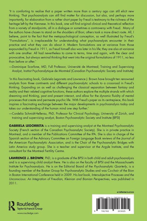 Produktbild: On Freud's ''Formulations on the Two Principles of Mental Functioning''