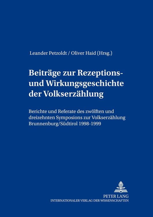 Produktbild: Beitr&auml;ge zur Rezeptions- und Wirkungsgeschichte der Volkserz&auml;hlung