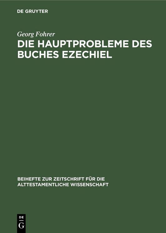 Produktbild: Die Hauptprobleme des Buches Ezechiel