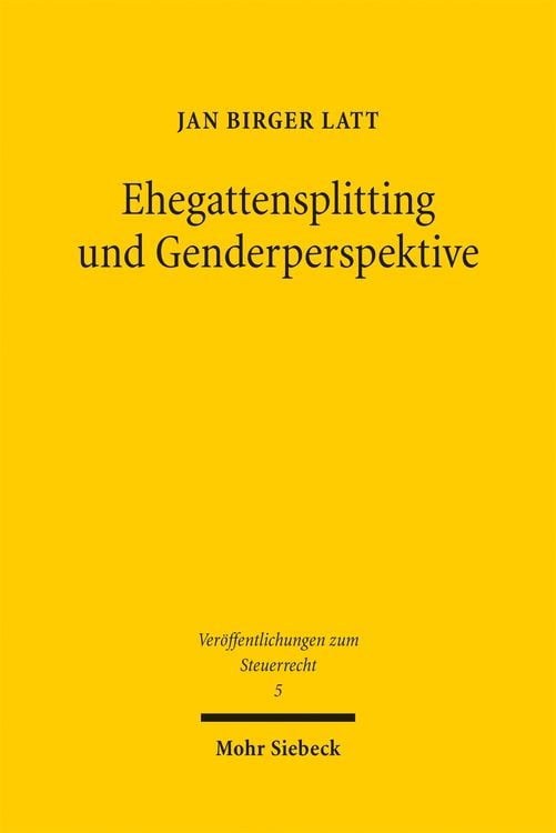 Produktbild: Ehegattensplitting und Genderperspektive