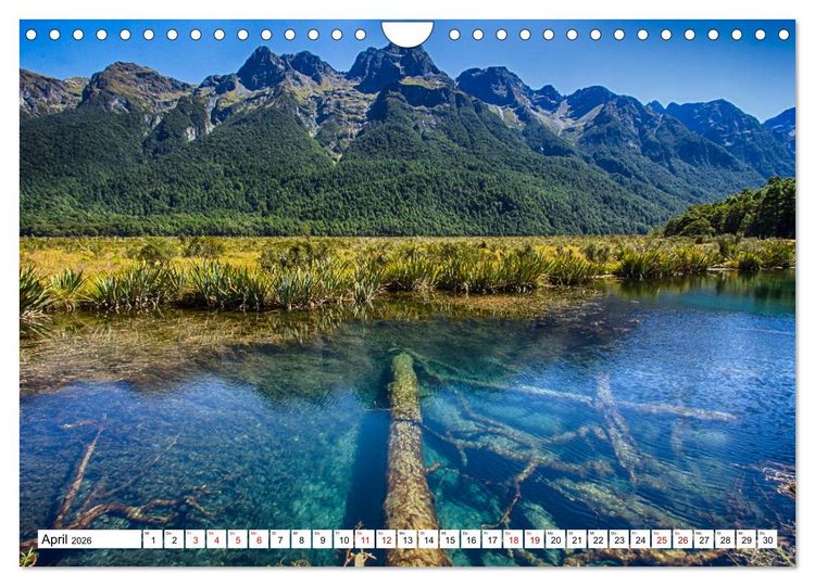 Produktbild: Neuseeland - Die sch&ouml;nsten Orte am anderen Ende der Welt (Wandkalender 2026 DIN A4 quer), CALVENDO Monatskalender