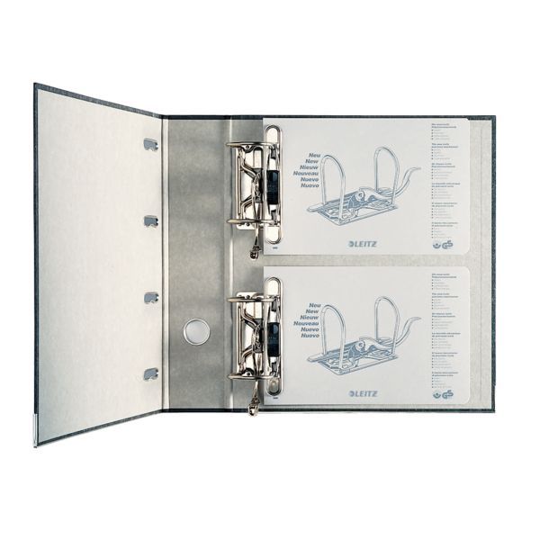 Produktbild: LEITZ Doppelordner Standard 2x DIN A5 quer schwarz DIN A4
