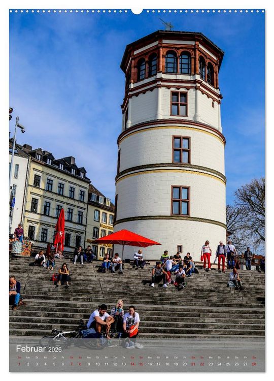 Produktbild: Ein Spaziergang durch D&uuml;sseldorf (Wandkalender 2026 DIN A2 hoch), CALVENDO Monatskalender