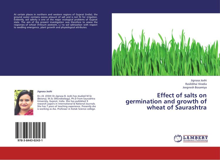 Produktbild: Effect of salts on germination and growth of wheat of Saurashtra