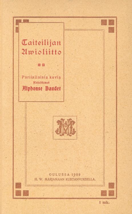 Produktbild: Taiteilijan awioliitto