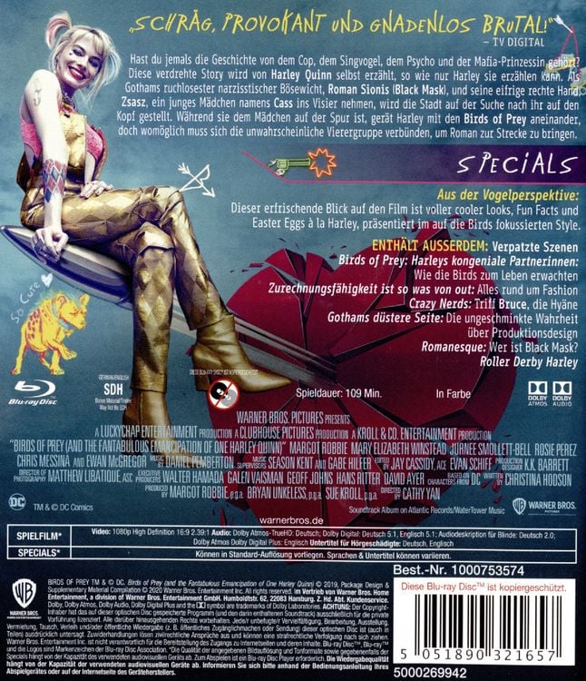 Produktbild: Birds of Prey - The Emancipation of Harley Quinn