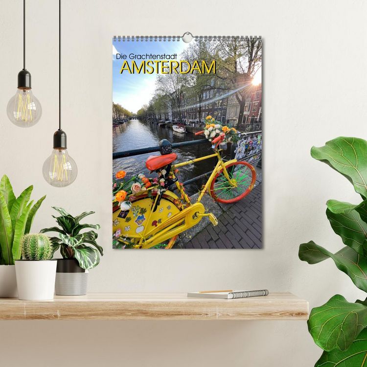 Produktbild: DIE GRACHTENSTADT AMSTERDAM (Wandkalender 2026 DIN A3 hoch), CALVENDO Monatskalender
