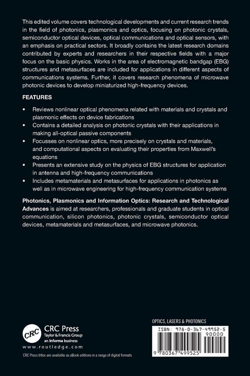 Produktbild: Photonics, Plasmonics and Information Optics
