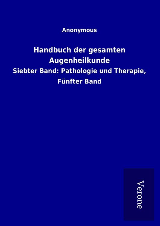 Produktbild: Handbuch der gesamten Augenheilkunde