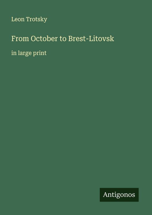 Produktbild: From October to Brest-Litovsk