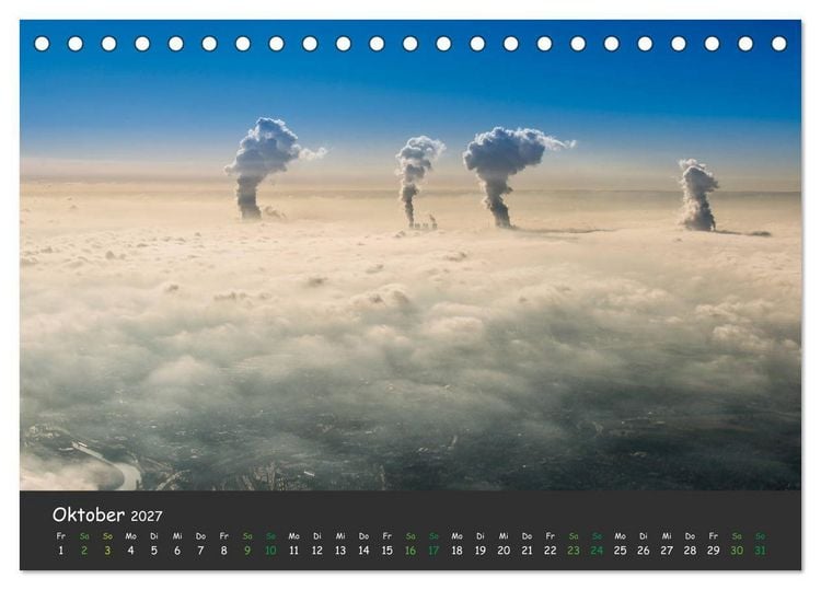 Produktbild: Pilot's-eye view - Die Welt von oben (Tischkalender 2027 DIN A5 quer), CALVENDO Monatskalender