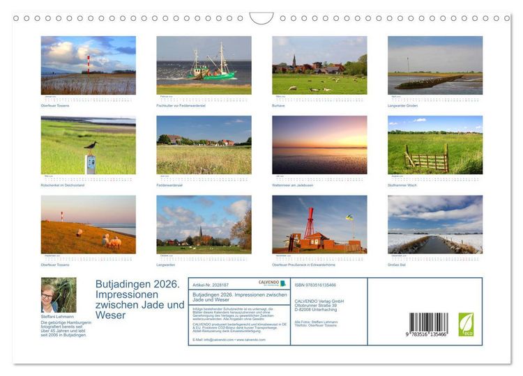 Produktbild: Butjadingen 2026. Impressionen zwischen Jade und Weser (Wandkalender 2026 DIN A3 quer), CALVENDO Monatskalender