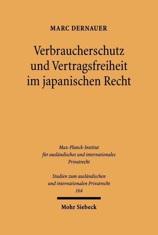 Produktbild: Verbraucherschutz und Vertragsfreiheit im japanischen Recht