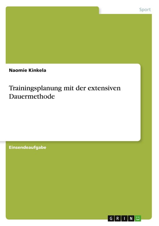 Produktbild: Trainingsplanung mit der extensiven Dauermethode