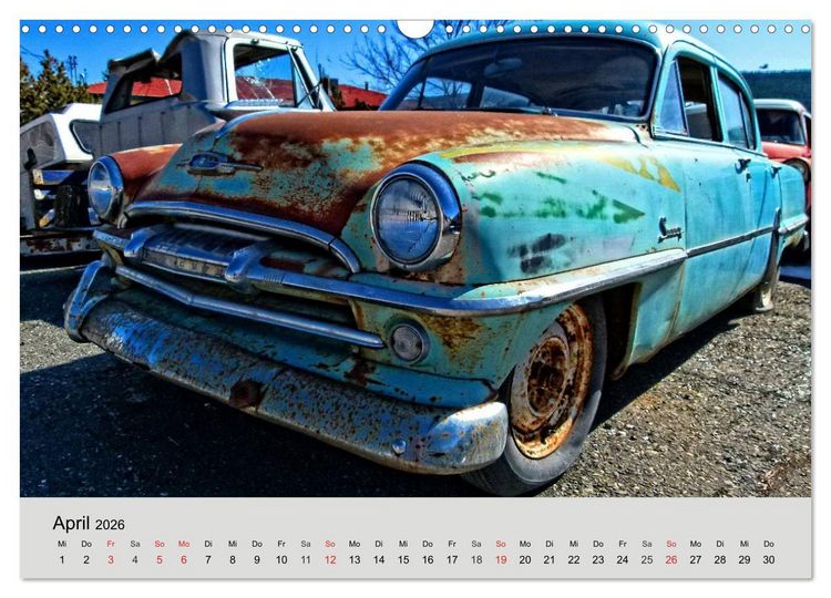 Produktbild: Rostige Autos. Faszination U.S. Wracks (Wandkalender 2026 DIN A3 quer), CALVENDO Monatskalender