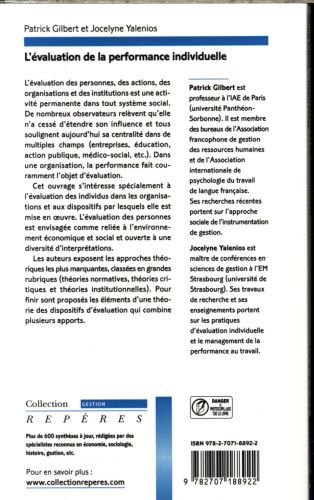 Produktbild: L'&eacute;valuation de la performance individuelle