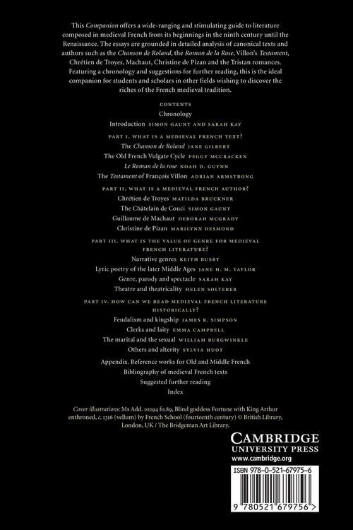 Produktbild: The Cambridge Companion to Medieval French Literature