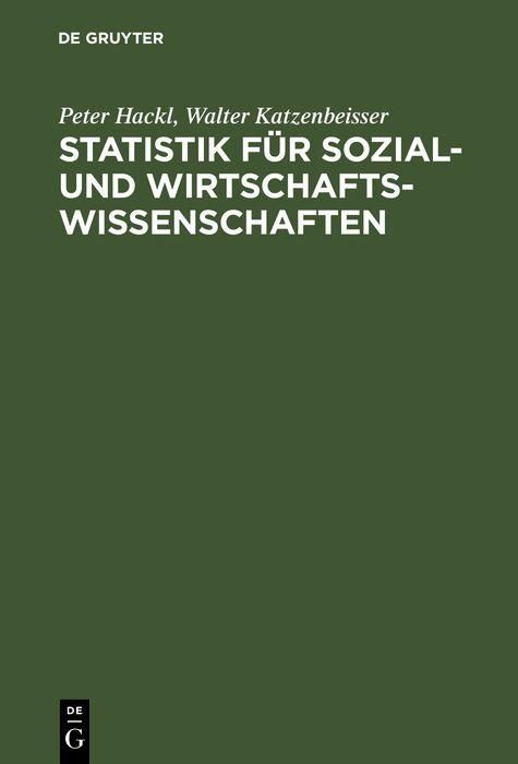 Produktbild: Statistik f&uuml;r Sozial- und Wirtschaftswissenschaften