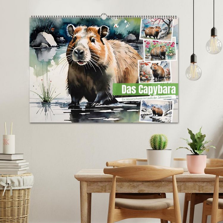 Produktbild: Das Capybara (Wandkalender 2026 DIN A2 quer), CALVENDO Monatskalender