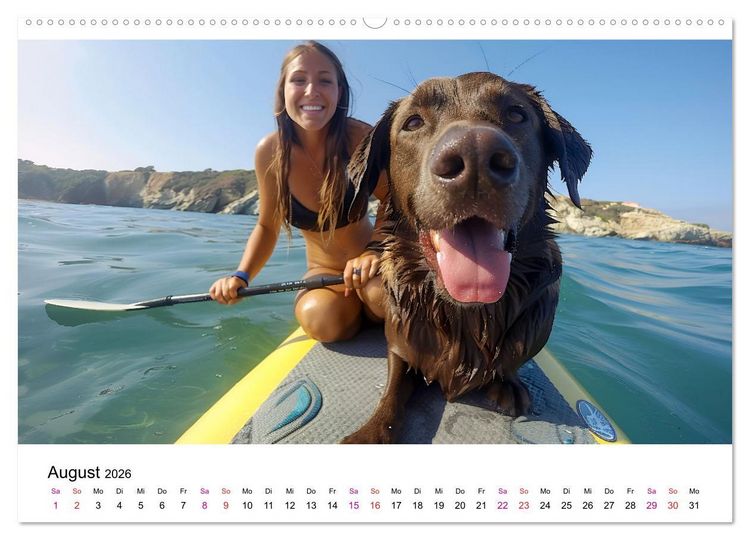 Produktbild: Stand up paddling - SUP (Wandkalender 2026 DIN A2 quer), CALVENDO Monatskalender