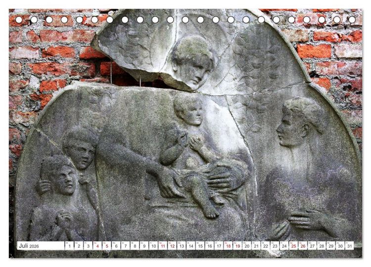 Produktbild: Alte Grabdenkm&auml;ler (Tischkalender 2026 DIN A5 quer), CALVENDO Monatskalender